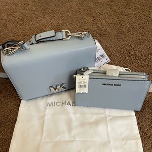 Michael Kors Mott Small Swag Shoulder Purse With Matching Wallet